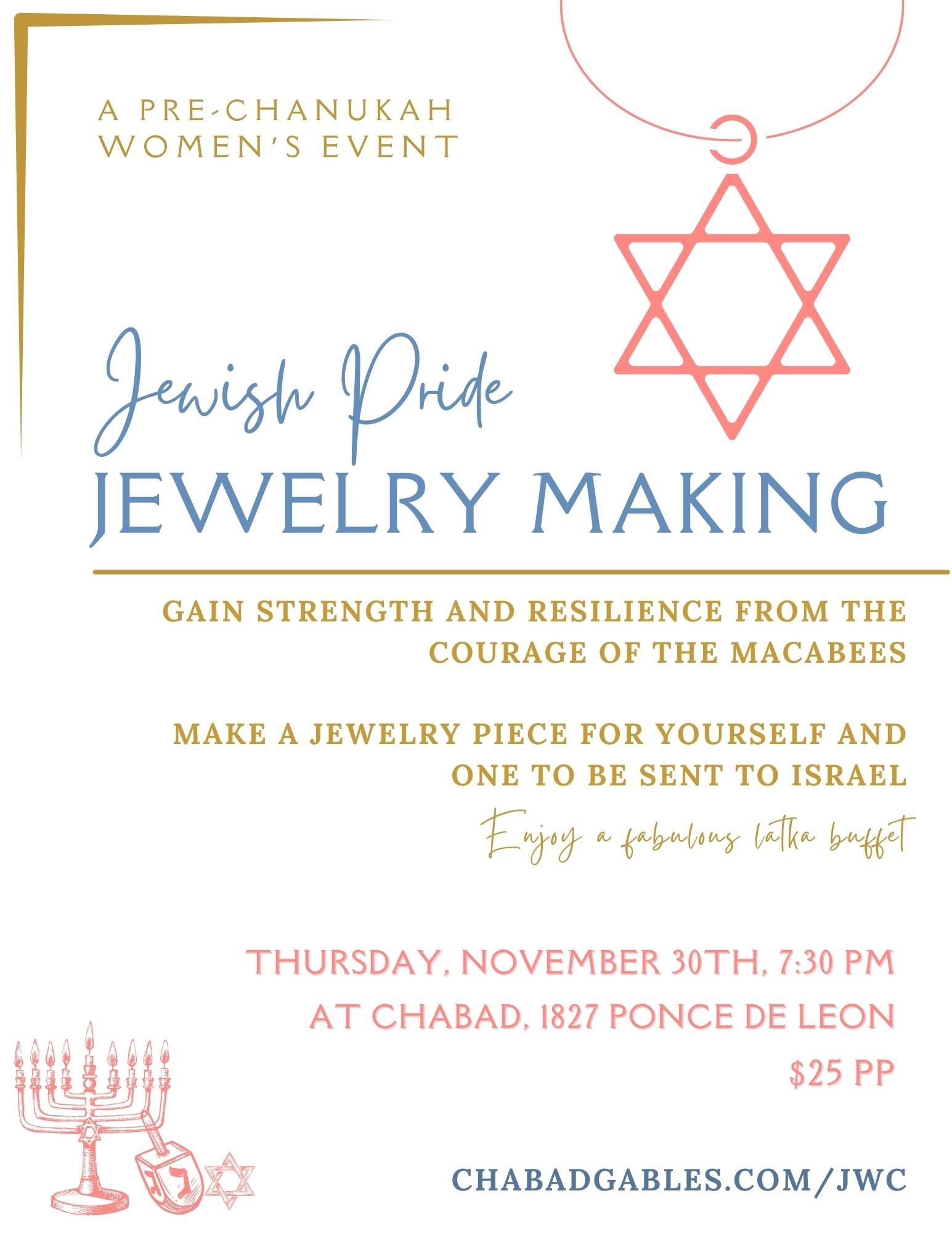 JWC Jewish Pride Jewelry Making ChabadGables